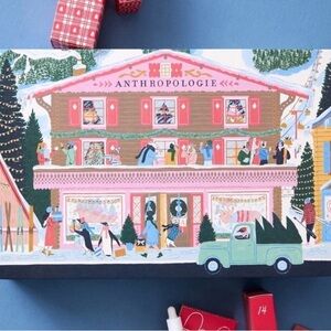 Anthropologie empty advent calendar Holiday Gift Box EMPTY